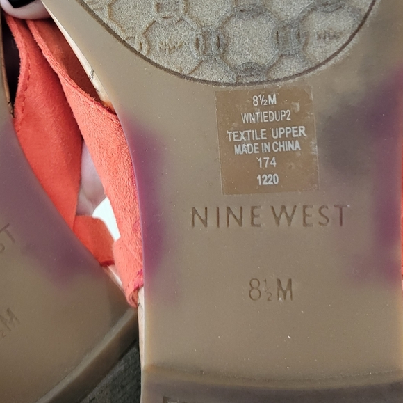 Nine West Orange Tied Up Sandals - Picture 8 of 8